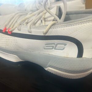 Under Armour White and Gray Athletic Shoes